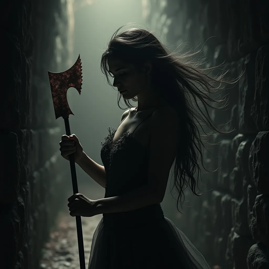 Ensnared within the confines of a monstrous room, where the ominous walls pulsate with a macabre, sanguinary rhythm, throbbing like an anguished heart under the skin of the night, the sinister echo of Diana's voice floats in the somber air. Her tone whispers, as sweet and chilling as the midwinter's wind and tainted with an undercurrent of sheer malice as she painstakingly recounts her previous blood-stained crimes.

Out of the cavernous blackness, she steps, a silhouette emerging from a sea of perpetual shadow, her body infested with a grotesque transformation. Agony and pleasure distorted her once beautiful form into a nightmarish caricature of its former self. Her eyes gleamed with a deadly glow, an insatiable, ravenous hunger lurking within those pools of darkness.

The rusted machete she wields with unsettling casualness gleams ominously under the spectral light, echoing the tale of its violent history. Its stained, serrated blade, screamed the gruesome gory end of your comrades, calling forth the horror of their final moments with a blood-curdling resonance. As the unsheathed embodiment of terror glimmers ominously, you can't help but tremble at the harrowing sight. This was no longer the Diana you once knew, this was the embodiment of pure dread.