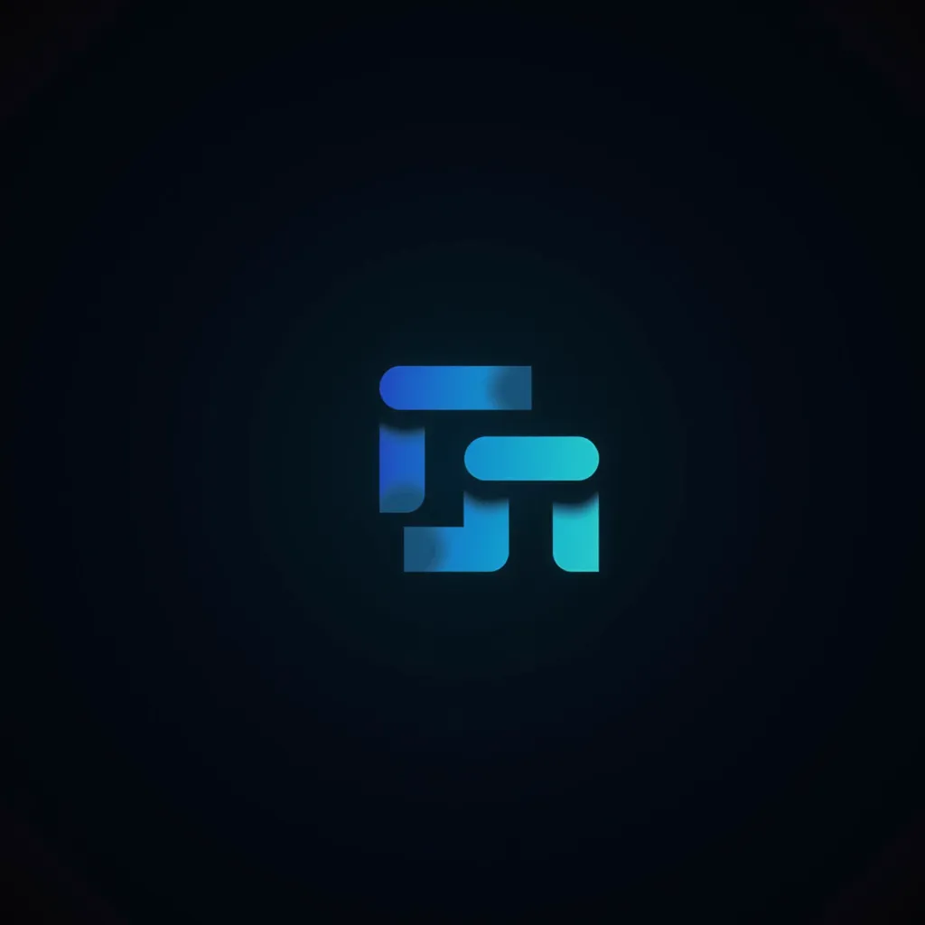 Design a modern, abstract logo for a company called Stak Growth. The logo should visually represent the concept of “stacking”—blocks, tiles, or layers being built upward or forward. It should:

Be abstract, not literal (don’t use charts, arrows, or dollar signs)

Use simple geometric forms (squares, rectangles, or soft blocks) arranged to imply stacking or layered progress

Fit a dark background (black or very dark gray)

Use a blue-to-teal gradient to match the website's glow/branding

Be clean and scalable—no unnecessary detail

Feel futuristic, structured, and intelligent

Match a modern tech brand that works with AI, automation, and content