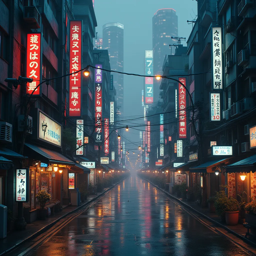 tokyo city in the style of cyberpunk