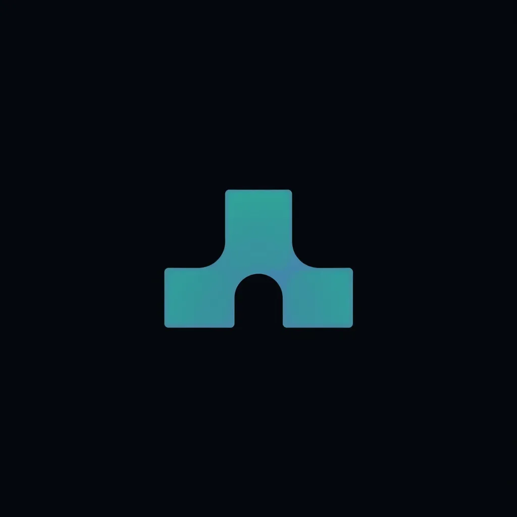Design a modern, abstract logo for a company called Stak Growth. The logo should visually represent the concept of “stacking”—blocks, tiles, or layers being built upward or forward. It should:

Be abstract, not literal (don’t use charts, arrows, or dollar signs)

Use simple geometric forms (squares, rectangles, or soft blocks) arranged to imply stacking or layered progress

Fit a dark background (black or very dark gray)

Use a blue-to-teal gradient to match the website's glow/branding

Be clean and scalable—no unnecessary detail

Feel futuristic, structured, and intelligent

Match a modern tech brand that works with AI, automation, and content wablogo, logo, Minimalist