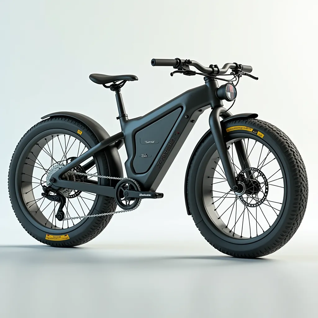 Design an advanced and eco-friendly bicycle imbued with innovative technology and features. This bicycle should feature a sleek, lightweight frame made from high-quality materials offering both durability and flexibility, allowing for high-speed, easy maneuvering. It should be equipped with dynamic shock-absorbing features to minimize turbulence while providing an exceptional riding experience across various terrains and weather conditions.

For advanced utility, the bike should include a smart navigation system to provide real-time location updates, speed monitoring, and distance tracking. Implement an electronic gear shifting system for seamless and effortless transitions between speeds. Moreover, the bike should have a specially-designed comfortable seat and adjustable handlebars to cater to riders of different heights and riding preferences.

The bicycle design should push the envelope of environmental responsibility as well. Consider incorporating a self-powered lighting system and possibly an electrical assist for uphill rides, powered by a solar battery recharging system making it energy-efficient and sustainable. Prioritize safety with a reliable braking system and an audible warning device, like a horn or bell, to alert pedestrians or other cyclists. 

The final bicycle design should blend functionality, style, comfort, and safety, providing a unique and enhanced riding experience. Make sure that the design is not only very stylish and modern but also complies with all the necessary safety regulations and standards.