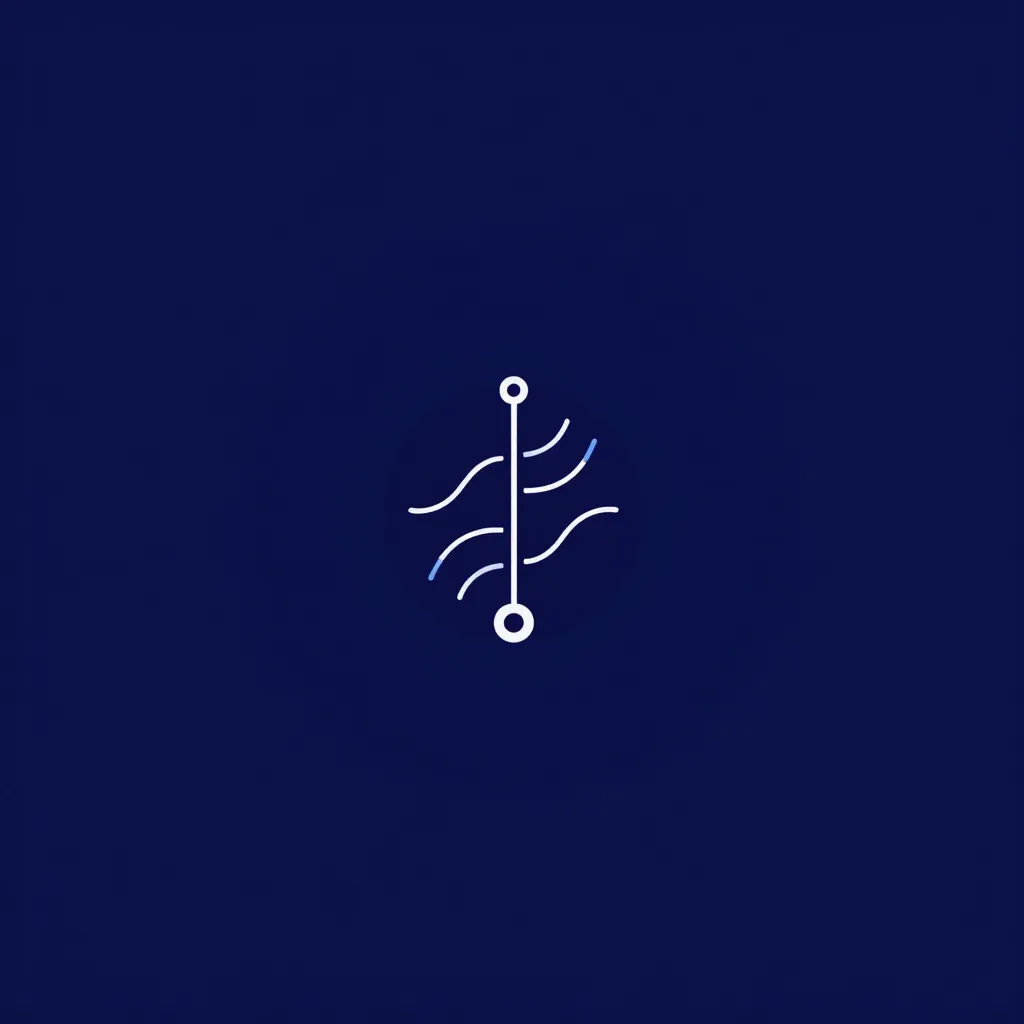A logo for a company called "Orkastrate" featuring a Conductor’s Baton + Flow Lines
Visual: A minimalist baton (like a music conductor uses) with fluid lines or waves extending outward—representing orchestration of tasks, teams, or features.

Style: Thin, elegant lines; abstract but expressive.

Color: Deep blue and silver or gradient purples for a high-tech feel. wablogo, logo, Minimalist