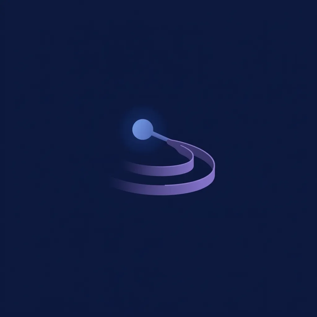 A logo for a company called "Orkastrate" Conductor’s Baton + Flow Lines
Visual: A minimalist baton (like a music conductor uses) with fluid lines or waves extending outward—representing orchestration of tasks, teams, or features.

Style: Thin, elegant lines; abstract but expressive.

Color: Deep blue and silver or gradient purples for a high-tech feel. wablogo, logo, Minimalist