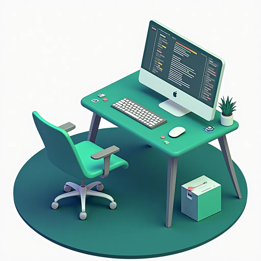 create a office with apple logo
