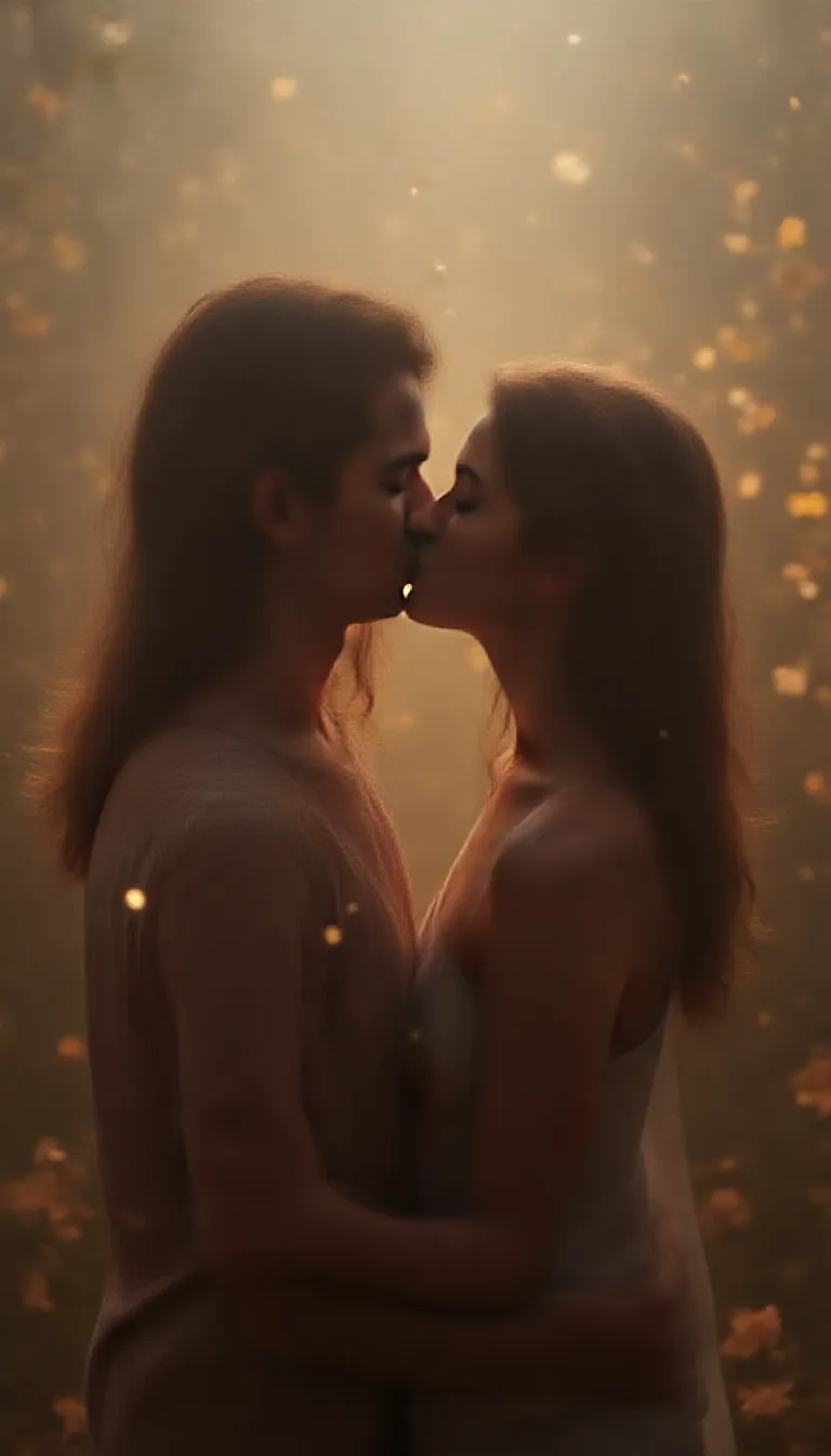 a couple kissing each other