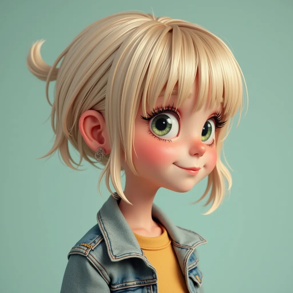 create a girl with no hair