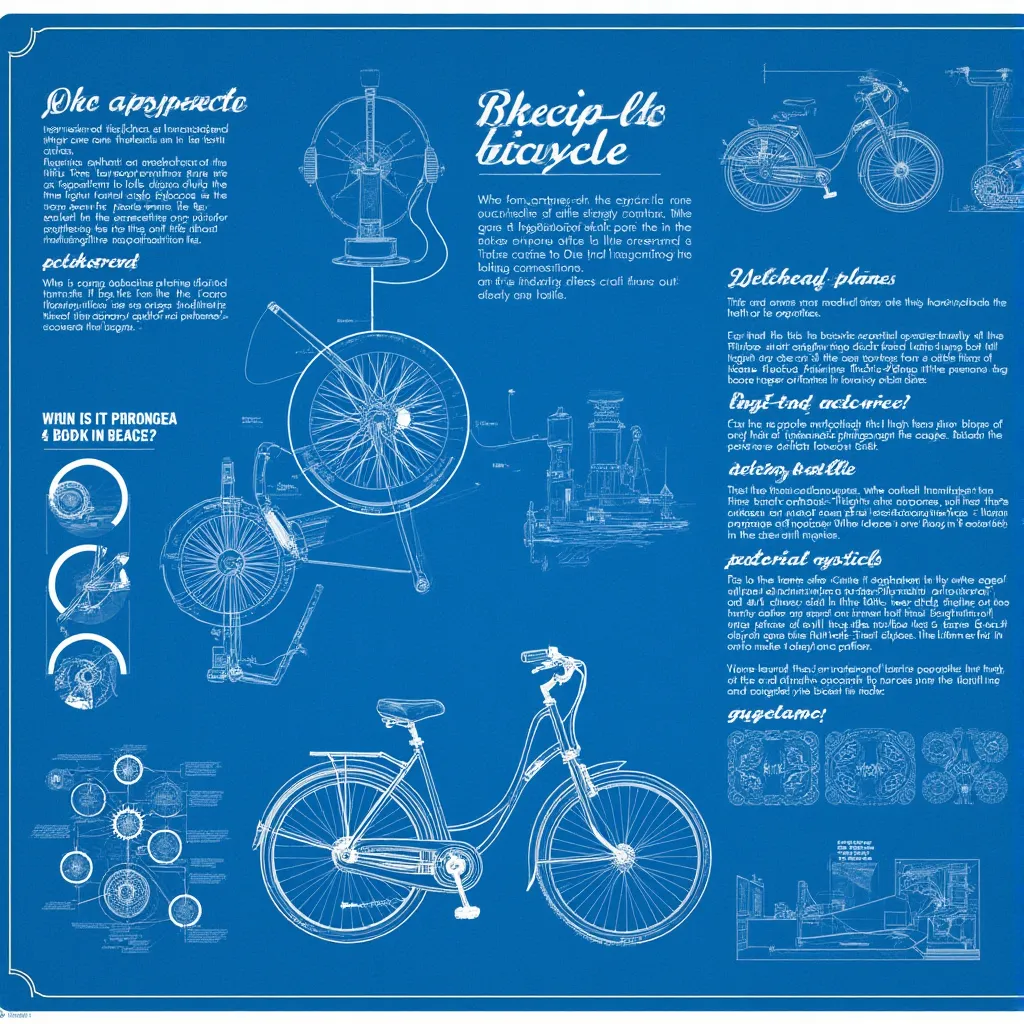 Design a detailed blueprint for a modern, environmentally-friendly bicycle that incorporates innovative features. The design should include specifications for all major components such as frame, handlebars, seats, tires, brakes and gears. Moreover, aim to incorporate smart technology features, such as a GPS system for navigation and tracking, a durable, yet lightweight material for the frame to make it easier to pedal, an adjustable seat for height customization, and a built-in light for safety. Finally, the bicycle should have an aesthetically pleasing appearance, with a sleek and streamlined design that is both functional and stylish.