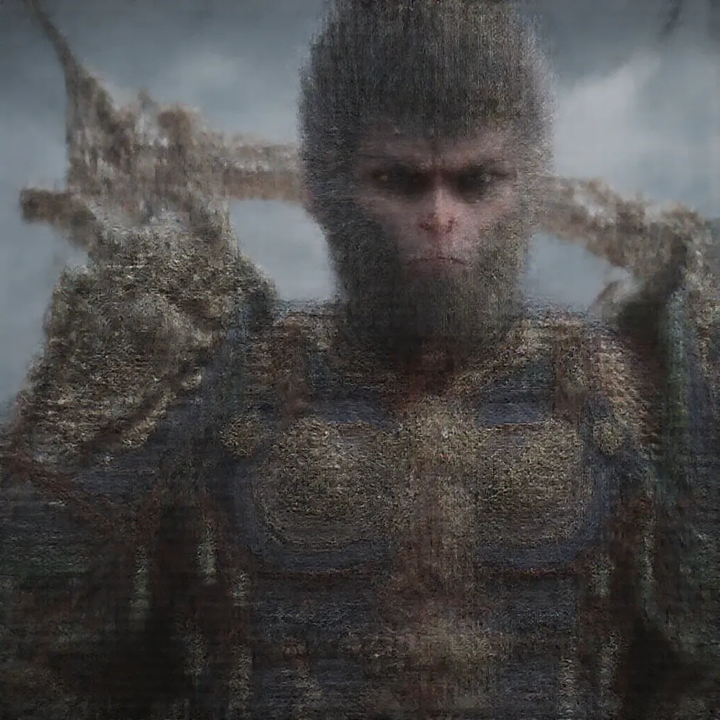 wukong, working in the office, holding a paper that writeen with 'damn,they don't need to work