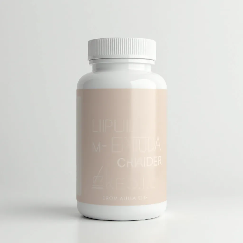 Capture a high-resolution image of our supplement bottle against a clean, white background with soft, diffused lighting to highlight the label details and vibrant colors.