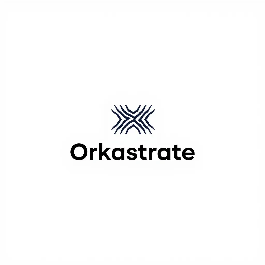Design a highly symbolic and aesthetically appealing logo for a multinational company named "Orkastrate". The design should artistically incorporate the concept of numerous thin, possibly curved or angular lines that can be metaphorically viewed as numerous tasks, operations, or inputs. These streams should be visually depicted as merging progressively into a singular, bold line or focal point. This central convergence will symbolically represent the core mission of "Orkastrate"- acting as a harmonizing force that brings together multiple chaotic elements and transforms them into a unified, coherent whole.

The desired style of the logo is abstract, highly geometric, and composed of clean, crisp lines. This would allow the logo to maintain its distinctiveness and impact in both static and animated forms or while being used in transitions graphics. The abstraction will also ensure a level of sophistication and universality to the design, making it adaptable across various platforms and mediums. The logo shouldn't be too complex or intricate but should remain memorable and instantly recognizable despite its abstract nature. 

In terms of symbolism, "Orkastrate" represents an innovative system that turns chaos into clarity, confusion into consensus, and complexity into simplicity. This symbolic representation should be subtly integrated into the design - not overtly obvious but becomes apparent once given a thought. Thus, the created logo needs to resonate with the company's vision of orchestrating efficiency and cohesiveness in a dynamic environment. wablogo, logo, Minimalist