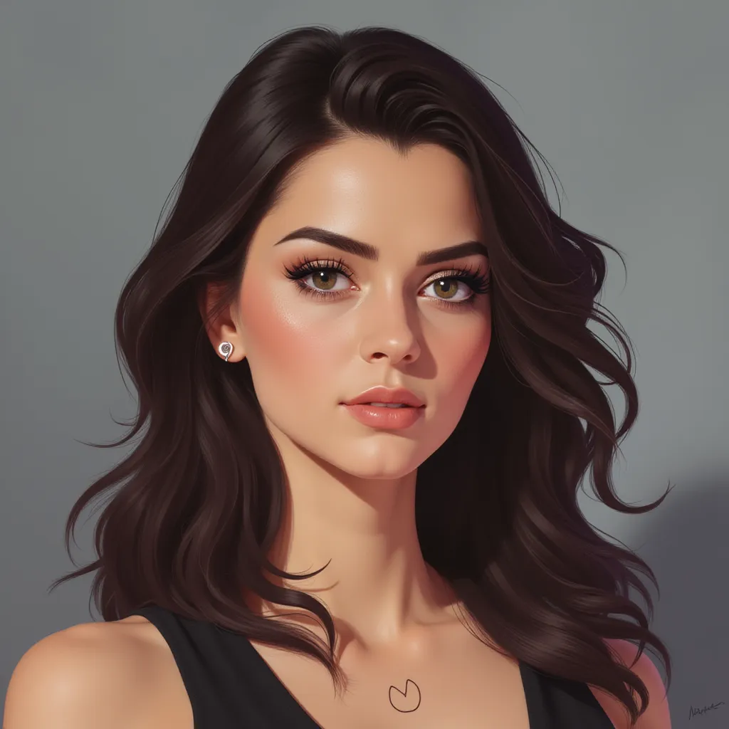 Photorealism. Headshot of a woman in photo style