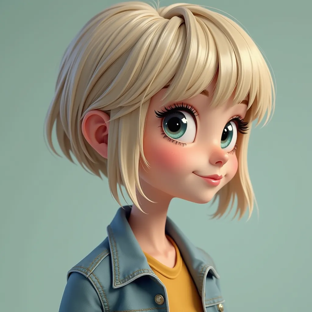 Utilizing the provided image of a female figure as reference, create an equivalent cartoon image of a boy. Pay close attention to features like hair, facial expressions, attire and body shape in order to accurately convert the attributes of the original female figure into a male counterpart while still maintaining a clear resemblance between the two images. Remember to retain the cartoon style in the resulting boy image for consistency.

a image of boy