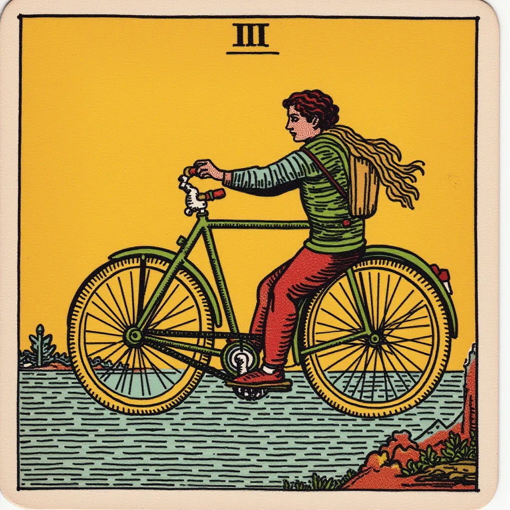 hello cycle in the style of TOK a trtcrd tarot style