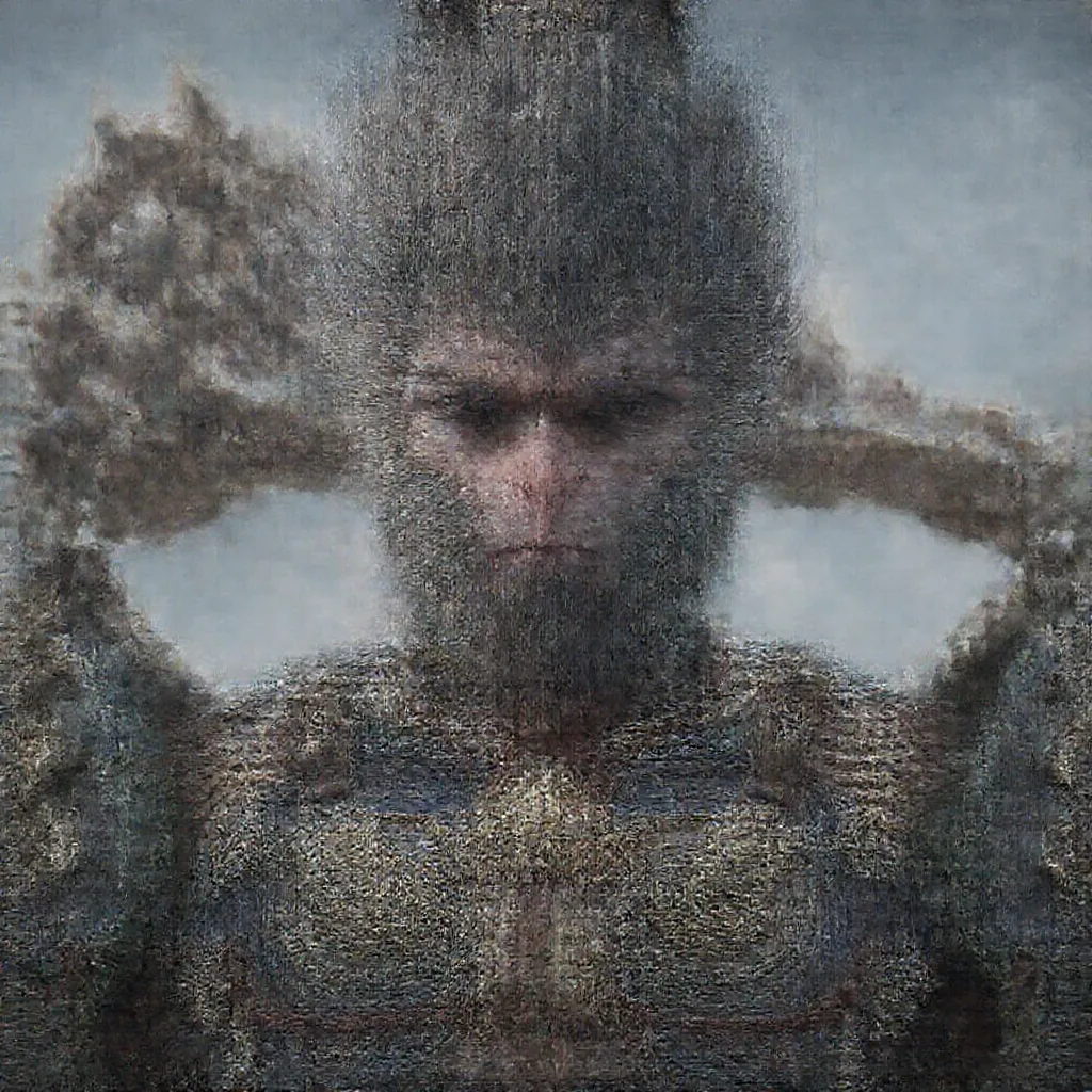 a man riding a bycicle in the style of wukong