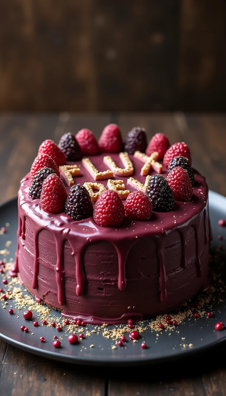 black forest gateau cake spelling out the words \"FLUX DEV\", tasty, food photography, dynamic shot