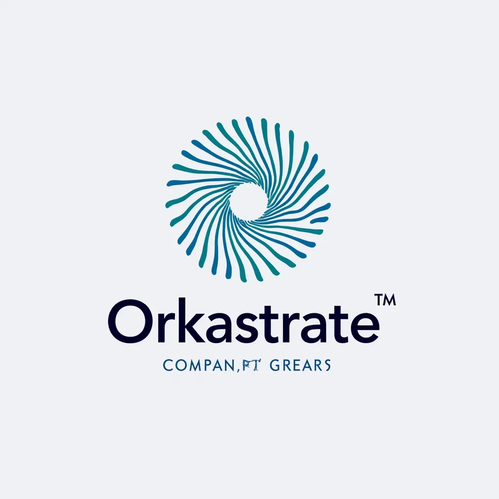 Design a highly symbolic and aesthetically appealing logo for a multinational company named "Orkastrate". The design should artistically incorporate the concept of numerous thin, possibly curved or angular lines that can be metaphorically viewed as numerous tasks, operations, or inputs. These streams should be visually depicted as merging progressively into a singular, bold line or focal point. This central convergence will symbolically represent the core mission of "Orkastrate"- acting as a harmonizing force that brings together multiple chaotic elements and transforms them into a unified, coherent whole.

The desired style of the logo is abstract, highly geometric, and composed of clean, crisp lines. This would allow the logo to maintain its distinctiveness and impact in both static and animated forms or while being used in transitions graphics. The abstraction will also ensure a level of sophistication and universality to the design, making it adaptable across various platforms and mediums. The logo shouldn't be too complex or intricate but should remain memorable and instantly recognizable despite its abstract nature. 

In terms of symbolism, "Orkastrate" represents an innovative system that turns chaos into clarity, confusion into consensus, and complexity into simplicity. This symbolic representation should be subtly integrated into the design - not overtly obvious but becomes apparent once given a thought. Thus, the created logo needs to resonate with the company's vision of orchestrating efficiency and cohesiveness in a dynamic environment. wablogo, logo, Minimalist