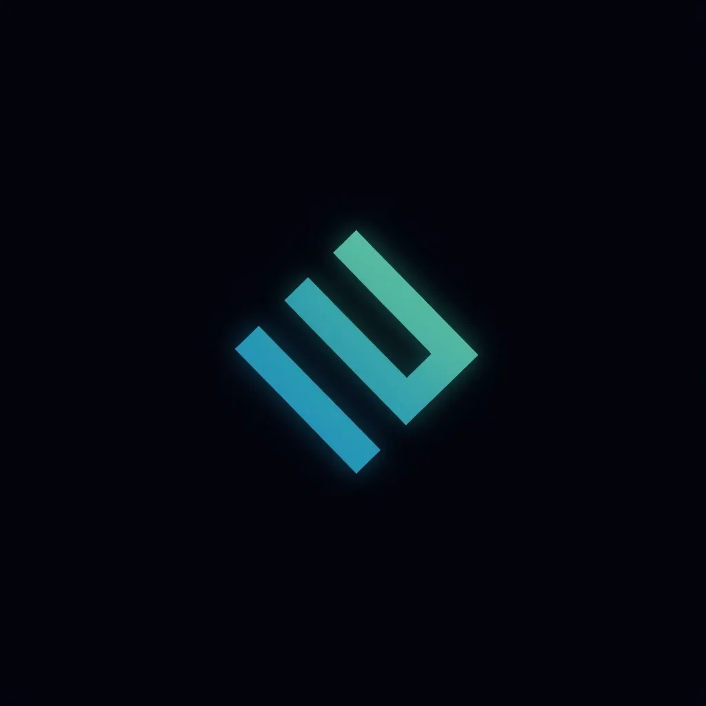 Design a modern, abstract logo for a company called Stak Growth. The logo should visually represent the concept of “stacking”—blocks, tiles, or layers being built upward or forward. It should:

Be abstract, not literal (don’t use charts, arrows, or dollar signs)

Use simple geometric forms (squares, rectangles, or soft blocks) arranged to imply stacking or layered progress - all going in the same direction.

Fit a dark background (black or very dark gray)

Use a blue-to-teal gradient to match the website's glow/branding

Be clean and scalable—no unnecessary detail

Feel futuristic, structured, and intelligent

Match a modern tech brand that works with AI, automation, and content wablogo, logo, Minimalist