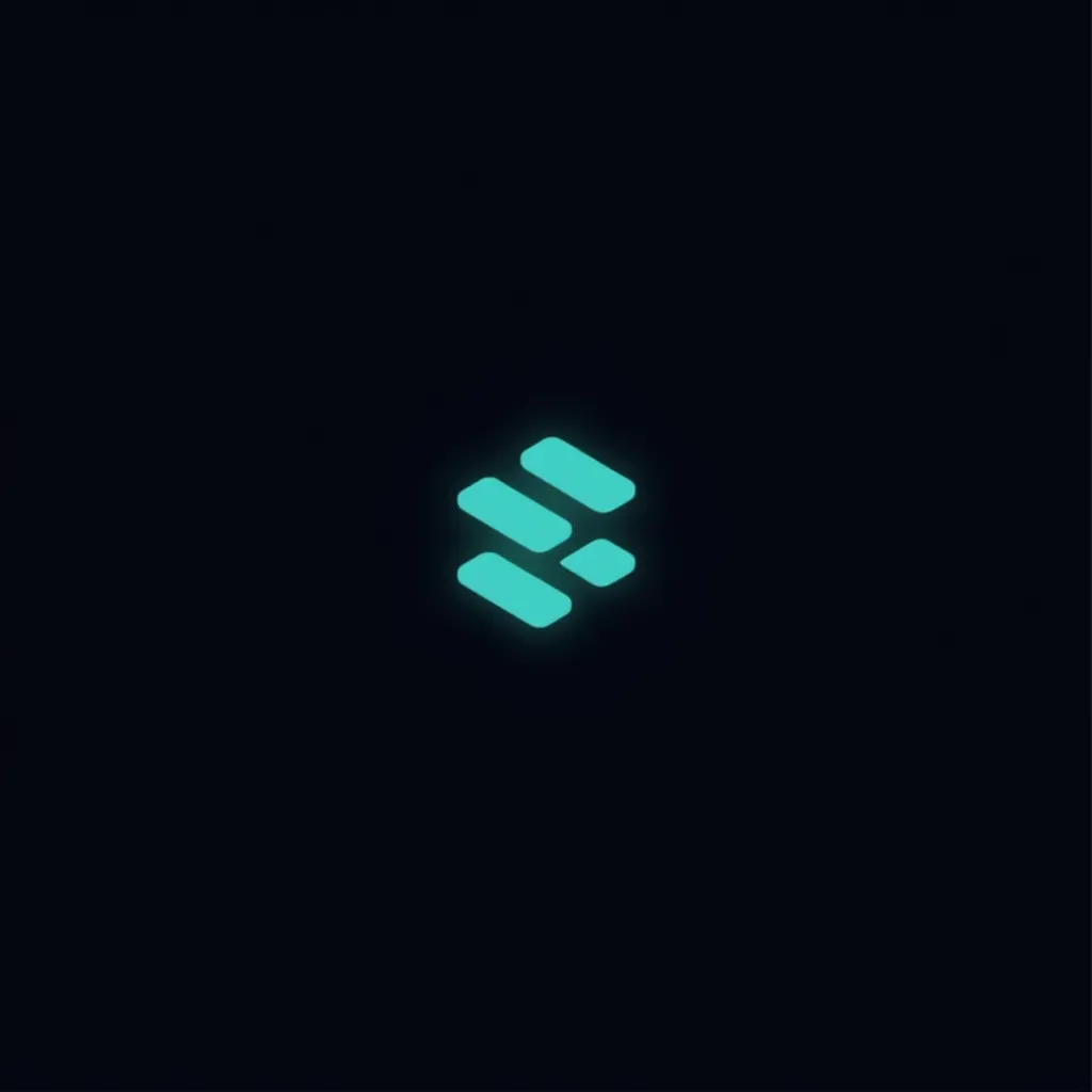 Design a modern, abstract logo for a company called Stak Growth. The logo should visually represent the concept of “stacking”—blocks, tiles, or layers being built upward or forward. It should:

Be abstract, not literal (don’t use charts, arrows, or dollar signs)

Use simple geometric forms (squares, rectangles, or soft blocks) arranged to imply stacking or layered progress

Fit a dark background (black or very dark gray)

Use a blue-to-teal gradient to match the website's glow/branding

Be clean and scalable—no unnecessary detail

Feel futuristic, structured, and intelligent

Match a modern tech brand that works with AI, automation, and content wablogo, logo, Minimalist