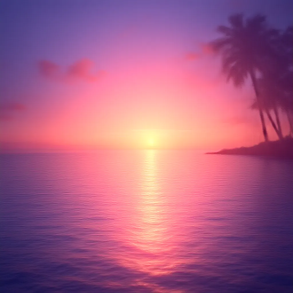 As the day slowly fades into the realm of dusk, you find yourself at the edge of a spectacular onslaught of nature's beauty - a beach sunset. The sky above, a wide canvas, paints a vibrant mix of hues - serene shades of pinks, purples, and oranges that stretch out as far as the eye can see. Below, the tranquil ocean graciously mirrors the enchanting panorama, gently serenading the setting sun to sleep. The lonely kite flying above, silhouetted against the multicolored backdrop, adds a delightful touch of whimsy. The heavenly golden orb of light is on a steady downward trajectory towards the ocean's edge, its radiant beams dancing across the rippling waves and drawing a shimmering path that seemingly leads to the heart of the sun itself. The cool, salty breeze rustles through the nearby palm trees, amplifying the soothing soundtrack of the rhythmic waves. As twilight descends, it weaves a captivating spell of tranquility, making the witnessing of this beach sunset, a timeless, unforgettable spectacle.