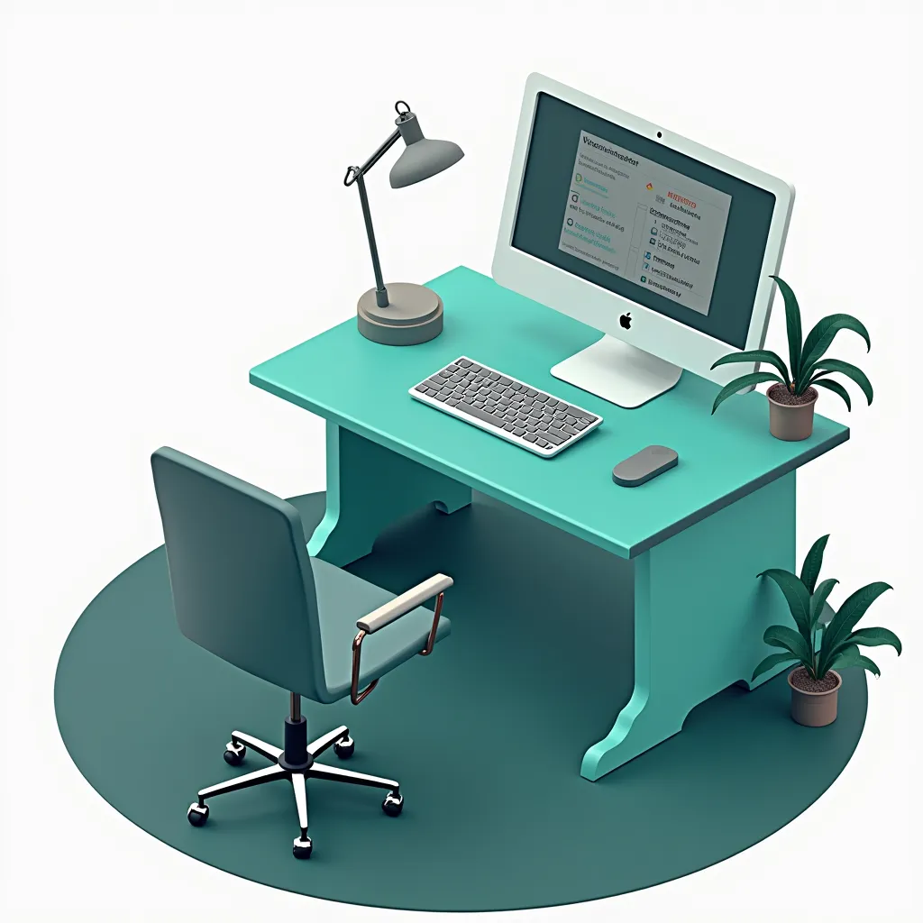 create a office with apple logo