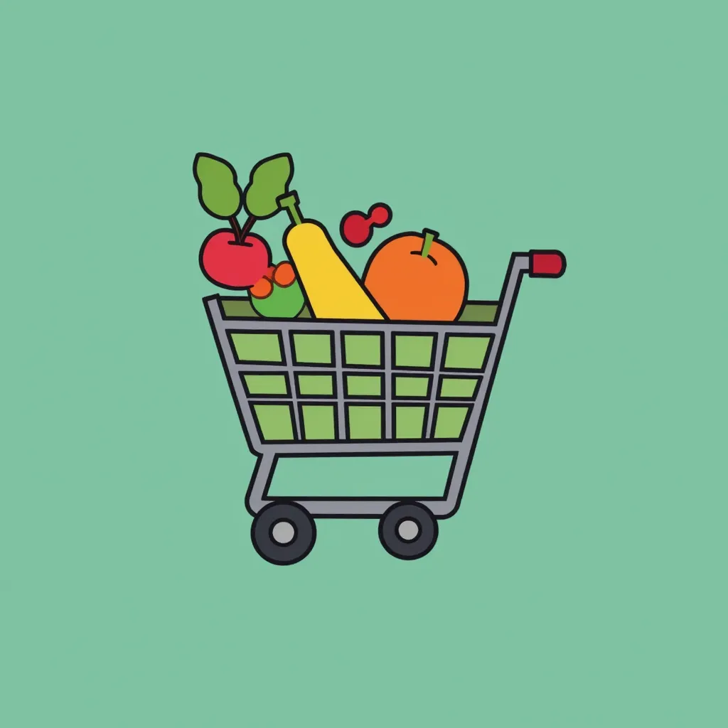 Create a logo for a web application called "Healthy Cart" that analyzes your shopping cart and suggest healthier alternatives
