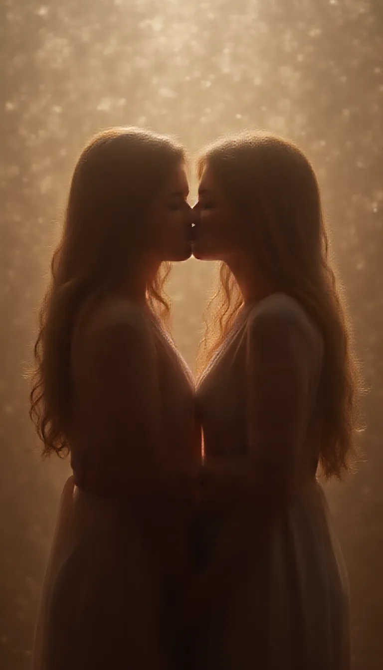 a couple kissing each other