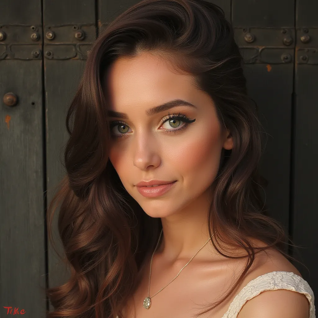 Photorealism. Headshot of a woman in photo style