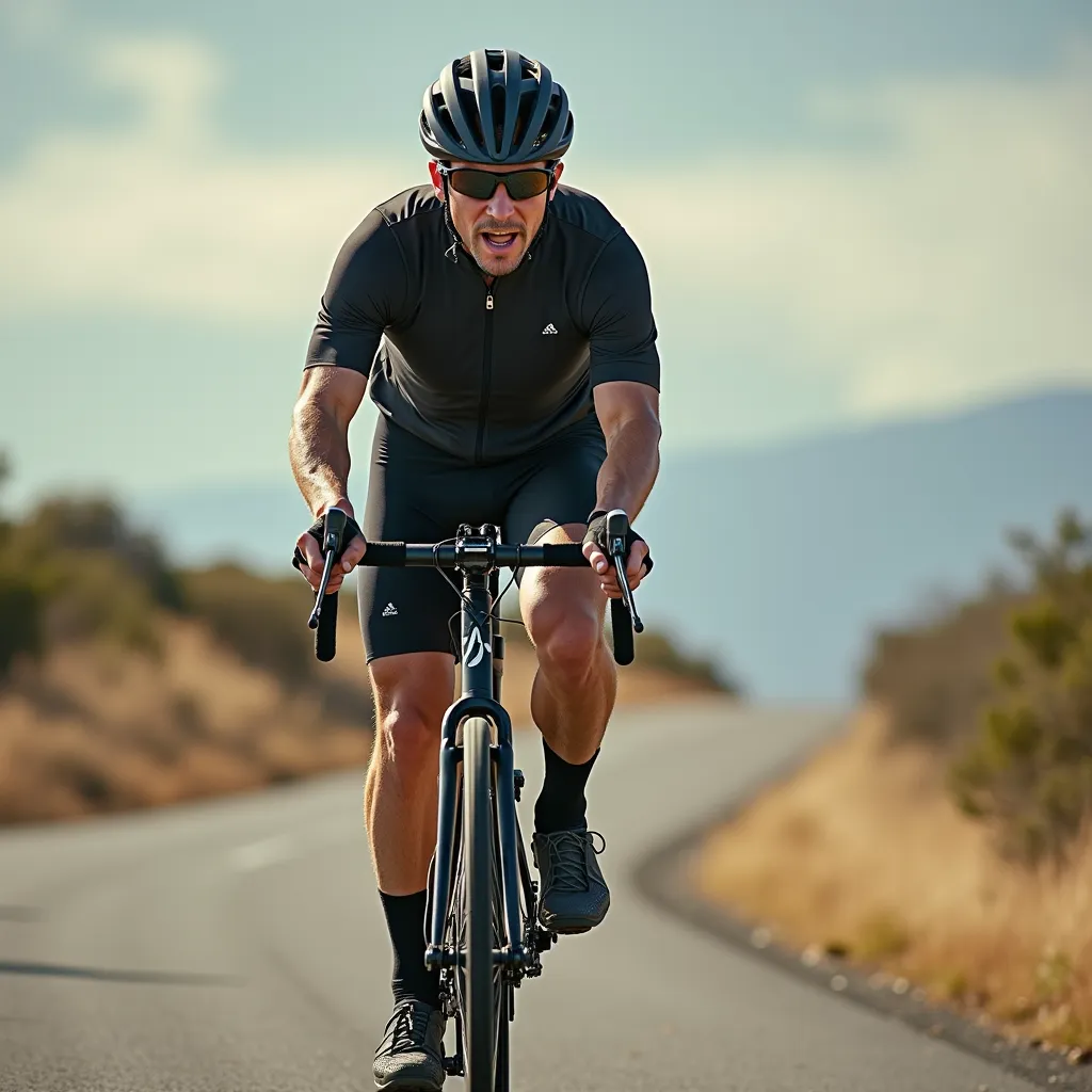 create man running a cycle
