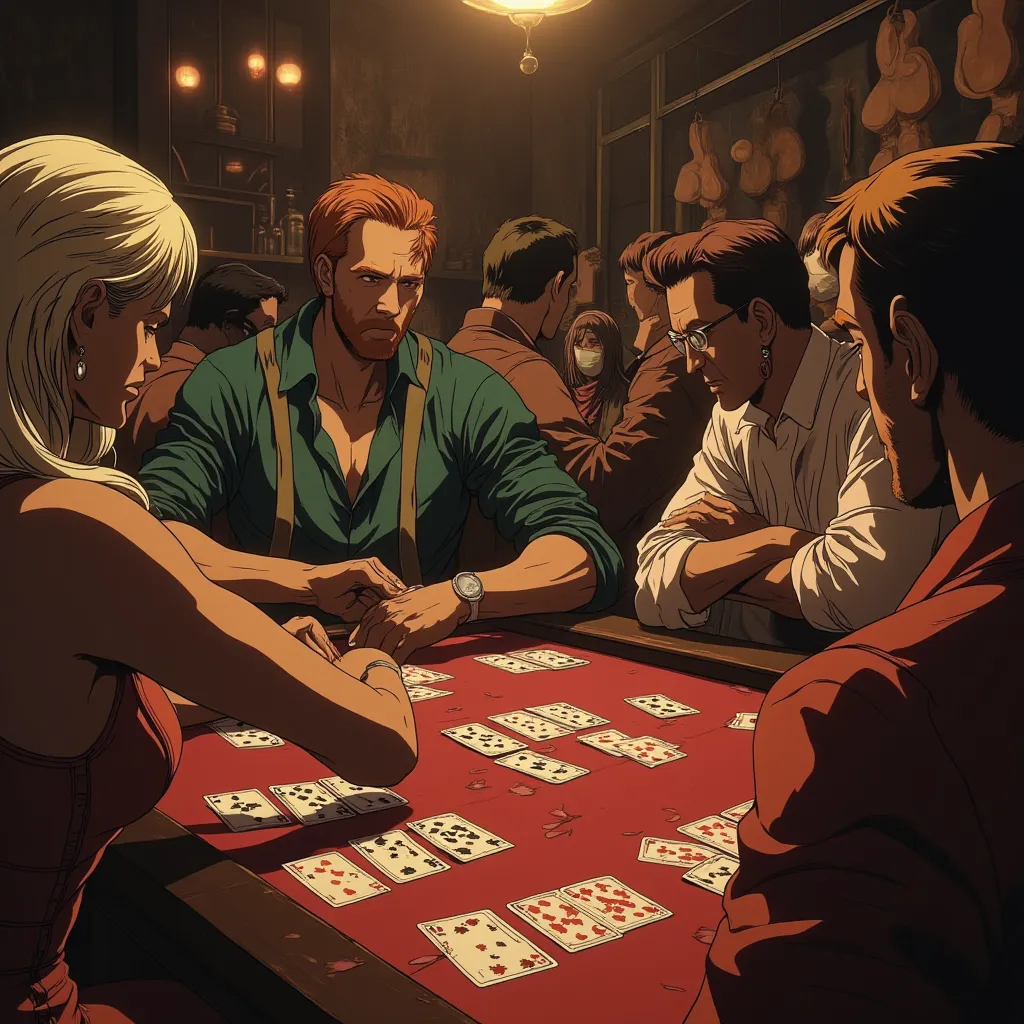a group of people playing cards egmid